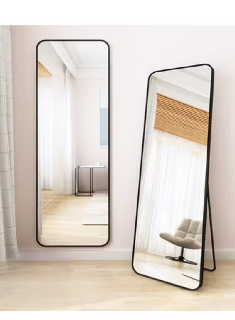 الأزرق جي دبليو 155x45cm مرآة كاملة الطول واقفة قوسية كبيرة واقفة ملابس مرآة معلقة تميل ضد مرآة الأرضية مرآة جدارية مع الوقوف لغرفة النوم غرفة الخزانة غرفة المعيشة - Image 4