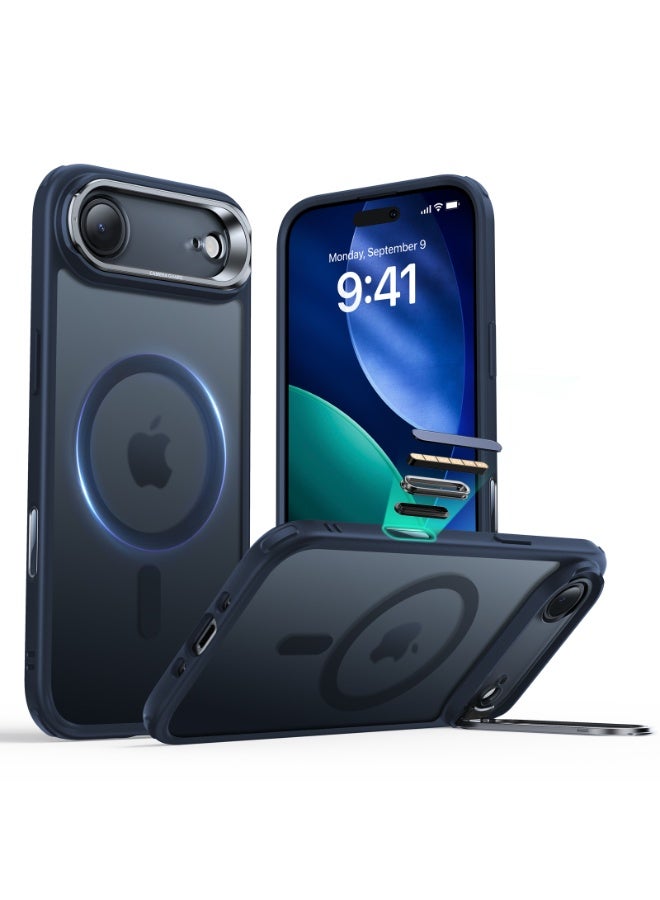 ESR for iPhone Air Case with Stash Stand, Camera Control Cover Compatible with MagSafe, Military-Grade Drop Protection Magnetic Phone Case for iPhone 17 Air, Scratch-Resistant Back Cover blue - Image 1