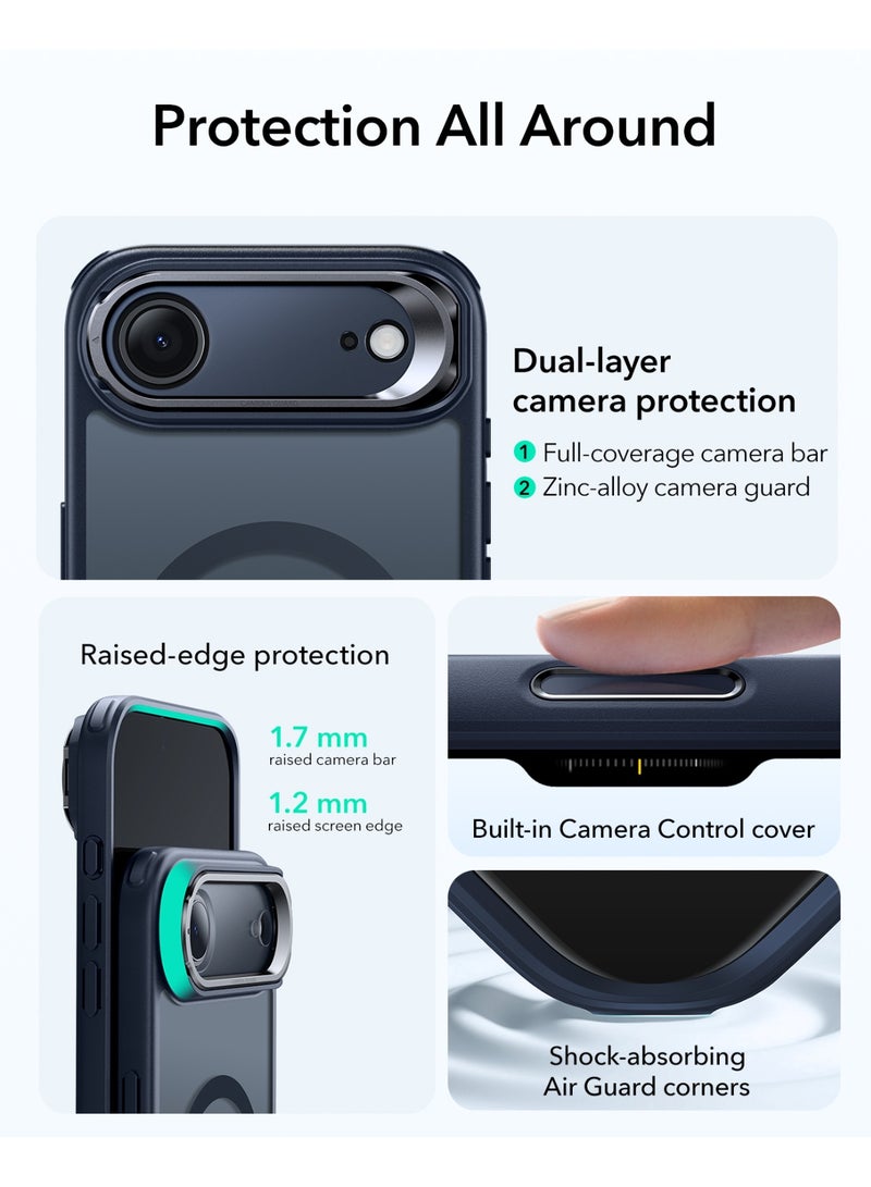 ESR for iPhone Air Case with Stash Stand, Camera Control Cover Compatible with MagSafe, Military-Grade Drop Protection Magnetic Phone Case for iPhone 17 Air, Scratch-Resistant Back Cover blue - Image 4