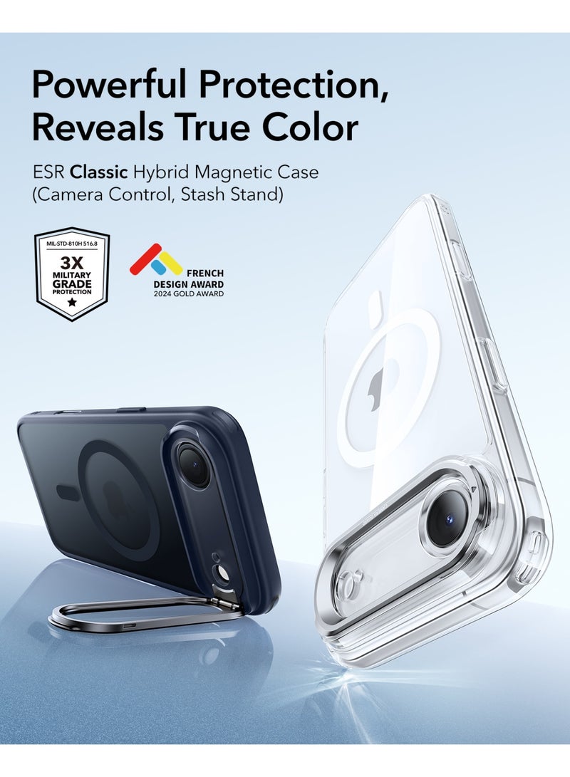 ESR for iPhone Air Case with Stash Stand, Camera Control Cover Compatible with MagSafe, Military-Grade Drop Protection Magnetic Phone Case for iPhone 17 Air, Scratch-Resistant Back Cover blue - Image 2