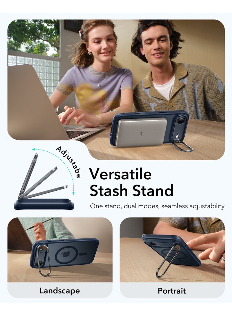 ESR for iPhone Air Case with Stash Stand, Camera Control Cover Compatible with MagSafe, Military-Grade Drop Protection Magnetic Phone Case for iPhone 17 Air, Scratch-Resistant Back Cover blue - Image 5