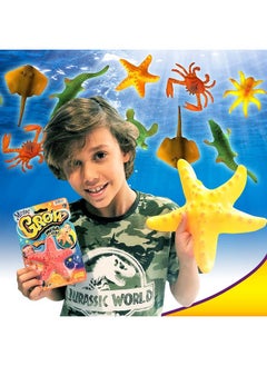 Ja-Ru JA-RU Magic Grow Ocean Themed Water Animals (6 Packs Assorted) Beach Life Theme Toys | Bulk Expanding Bath and Pool Toys for Kids. Sea Creatures Party Toys and Goodie Bags. 302-6A  - Image 2