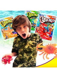 Ja-Ru JA-RU Magic Grow Ocean Themed Water Animals (6 Packs Assorted) Beach Life Theme Toys | Bulk Expanding Bath and Pool Toys for Kids. Sea Creatures Party Toys and Goodie Bags. 302-6A  - Image 5