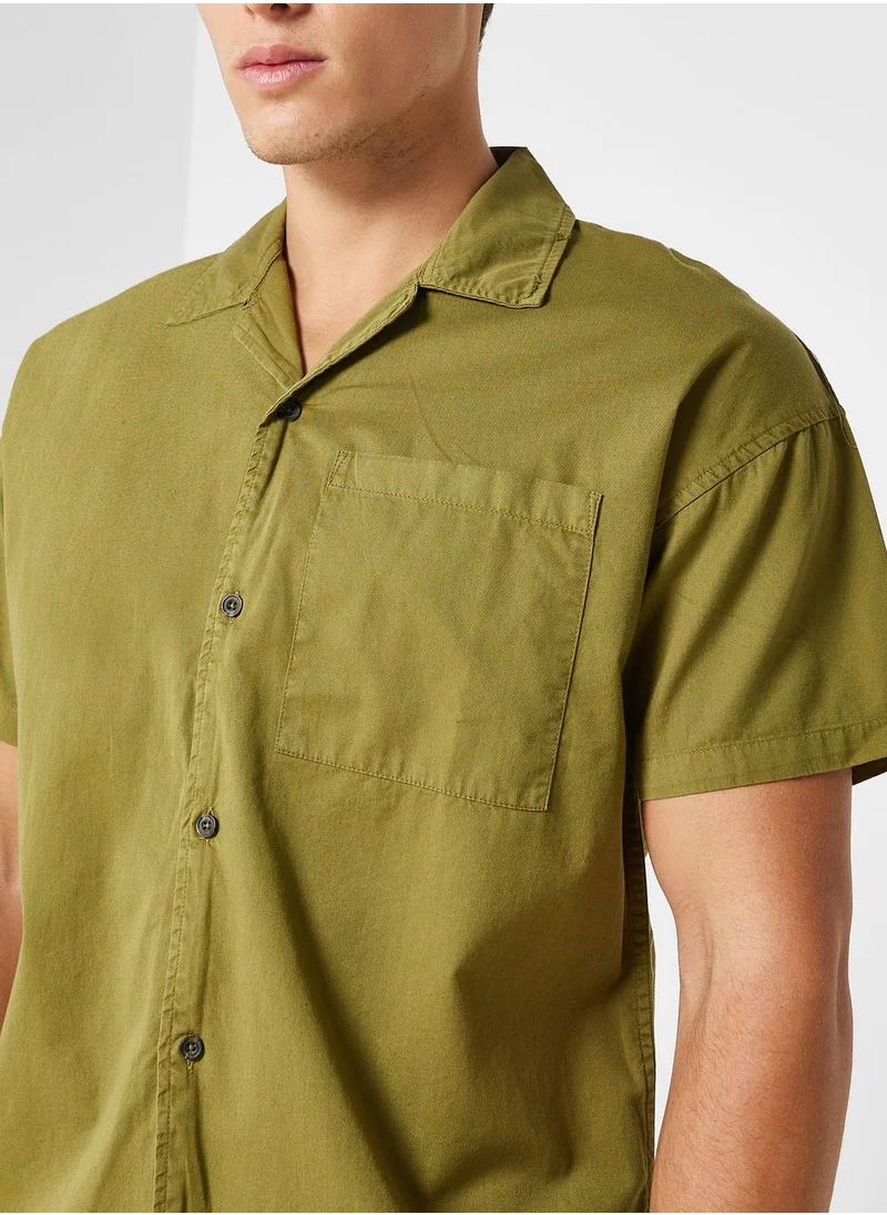 سفنتي فايف Short Sleeve Twill Shirt