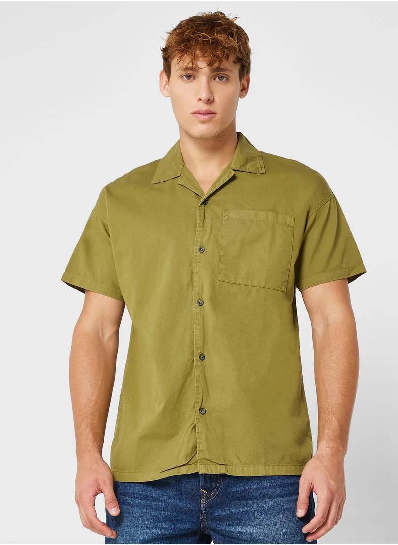 سفنتي فايف Short Sleeve Twill Shirt