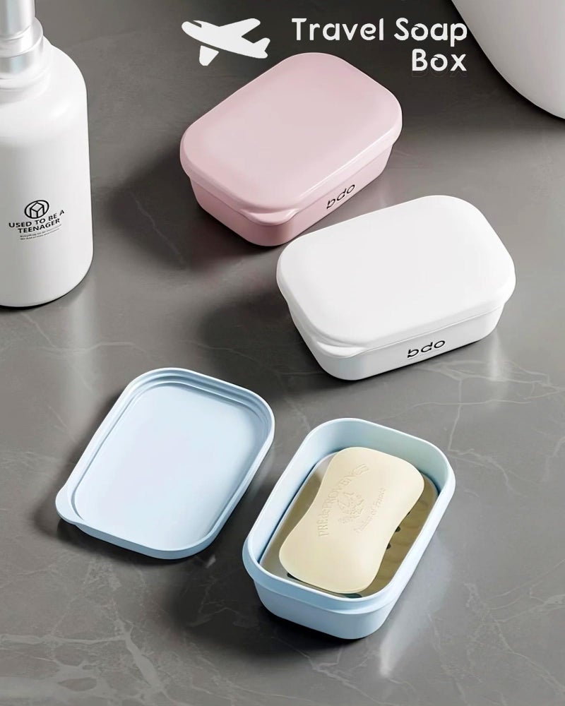PEISAINOX Travel Soap Case with Lid,Leakproof Soap Holder with Drainage Layer, Travel Essentials Soap Containers, Portable Soap Bar Dish for Camping, Gym, Bathroom,Kitchen,Dormitory,Hotel(Green) - Image 2