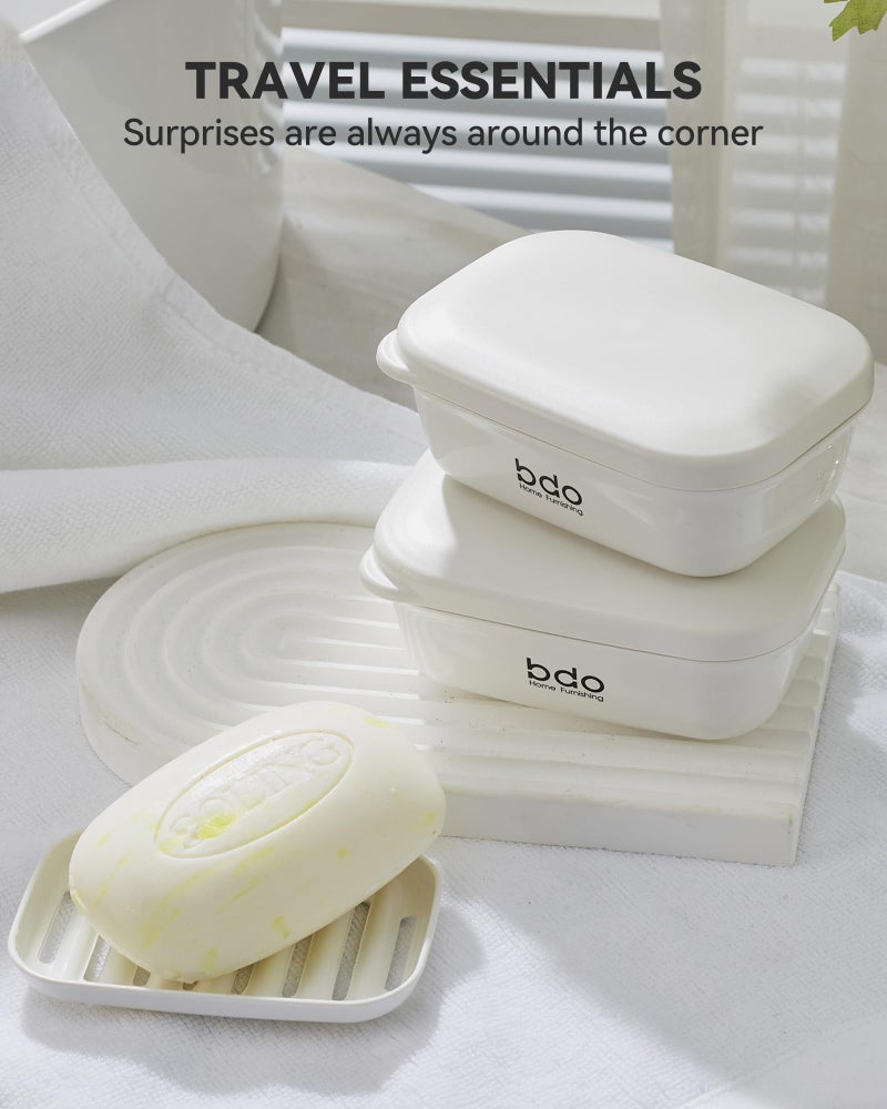 PEISAINOX Travel Soap Case with Lid,Leakproof Soap Holder with Drainage Layer, Travel Essentials Soap Containers, Portable Soap Bar Dish for Camping, Gym, Bathroom,Kitchen,Dormitory,Hotel(Green) - Image 5