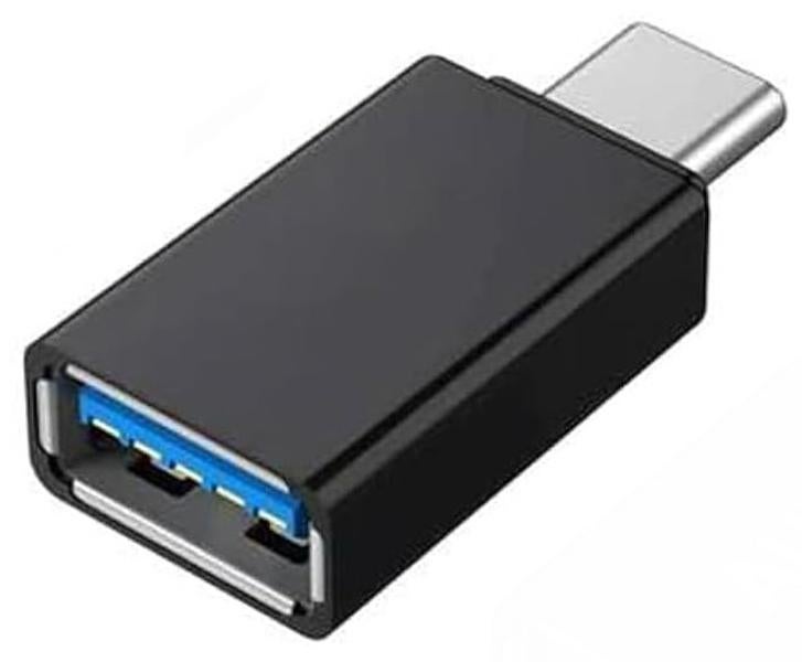 محول OTG USB C ذكر إلى USB 3.0 أنثى، شحن سريع ونقل البيانات لجهاز iPhone 15 Pro Max Plus، iPad، MacBook Pro/Air، Samsung Galaxy S23 S22، أجهزة أخرى من النوع C أو Thunderbolt، صغير وخفيف الوزن، سهل الحمل، أسود - Image 1