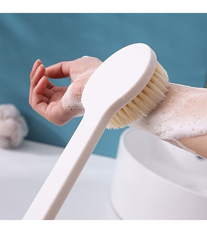 2pcs Set Long Handle Back Brush With Macaron Hook Soft Bristles Ergonomic - Image 3