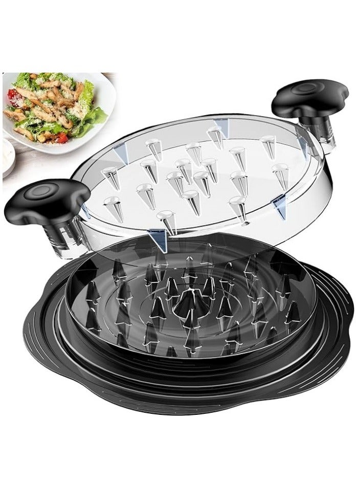 Chicken Shredder Large Chicken Breast Shredder Tool Twist with Brush&Fork, Visible Meat Shredder Machine, Strong Anti-Slip Strip, Ergonomic Handle, Suitable for Pork Beef Chicken - Image 1