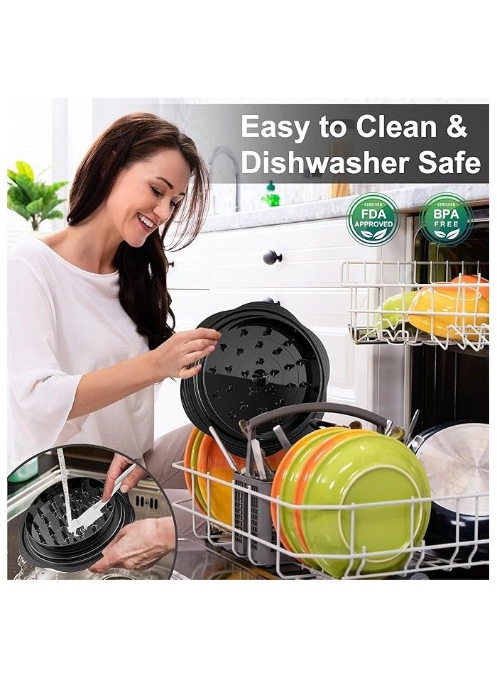 Chicken Shredder Large Chicken Breast Shredder Tool Twist with Brush&Fork, Visible Meat Shredder Machine, Strong Anti-Slip Strip, Ergonomic Handle, Suitable for Pork Beef Chicken - Image 4