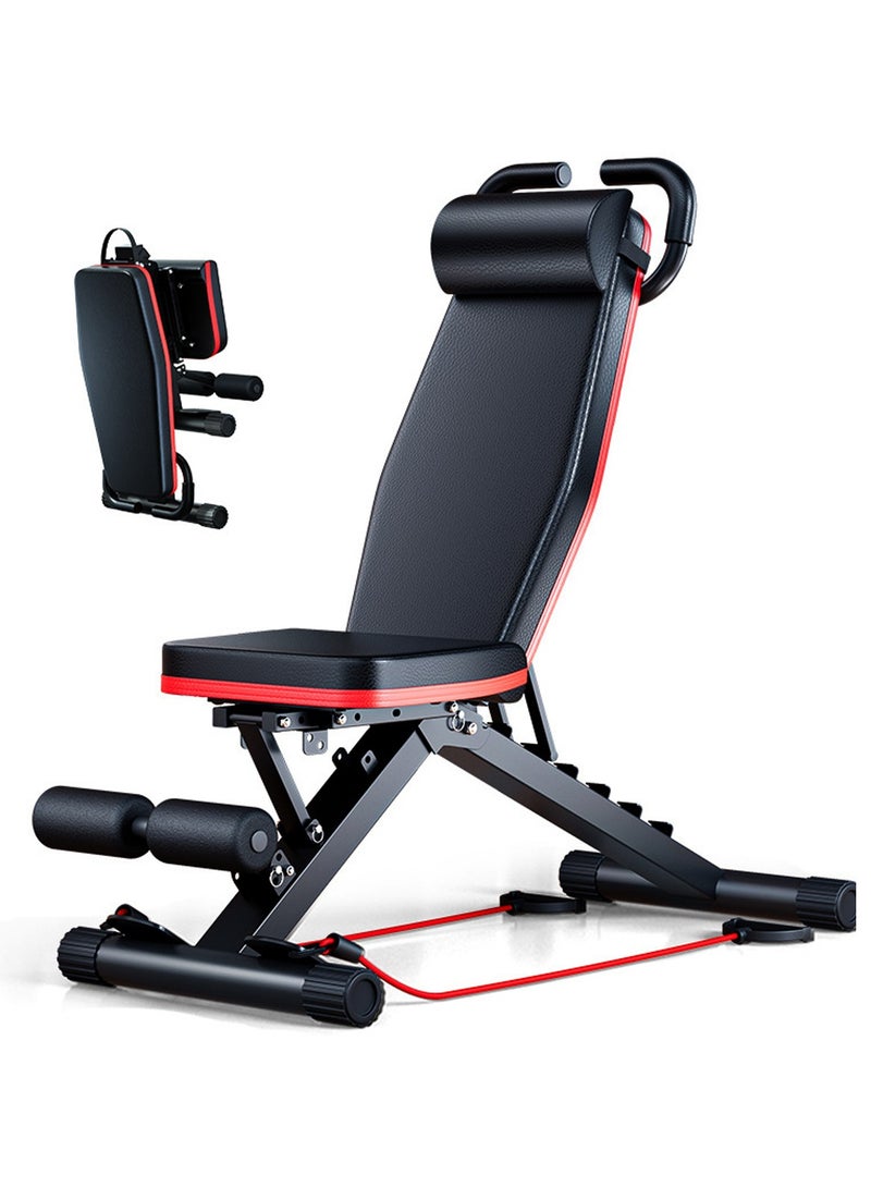 ETG 500KG Capacity Adjustable Workout Bench - 16-in-1 Folding Weight Bench with Resistance Bands for Home Gym - Image 2