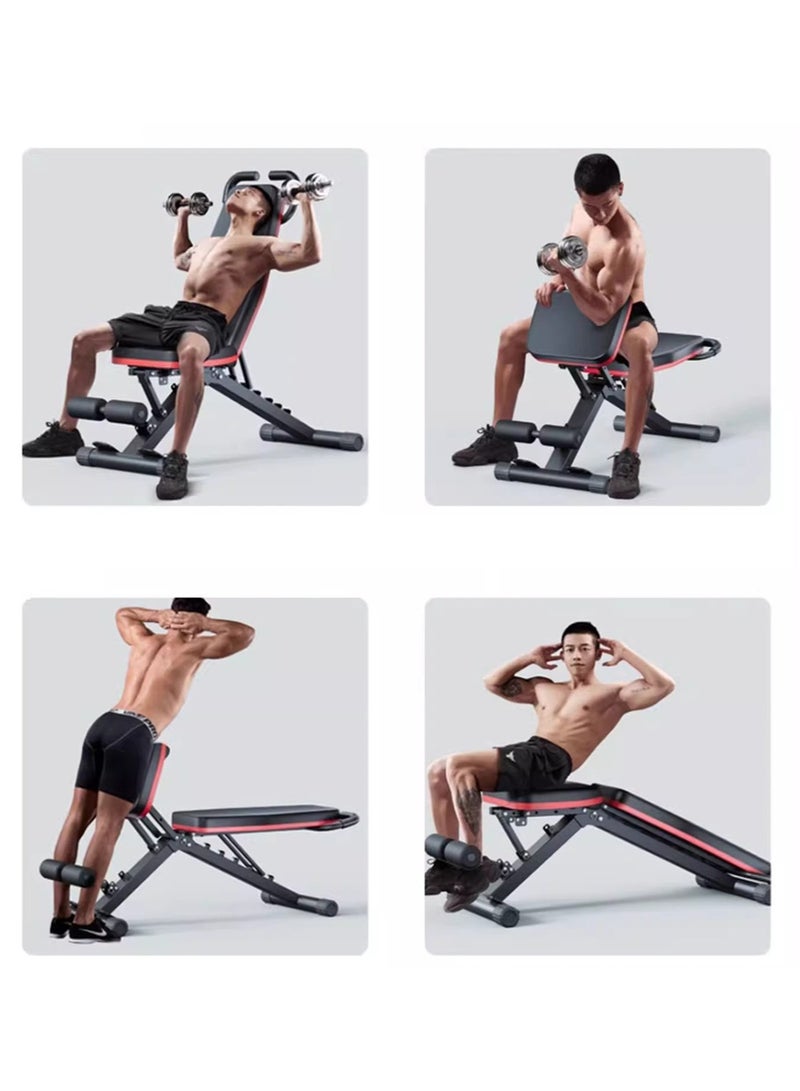 ETG 500KG Capacity Adjustable Workout Bench - 16-in-1 Folding Weight Bench with Resistance Bands for Home Gym - Image 4
