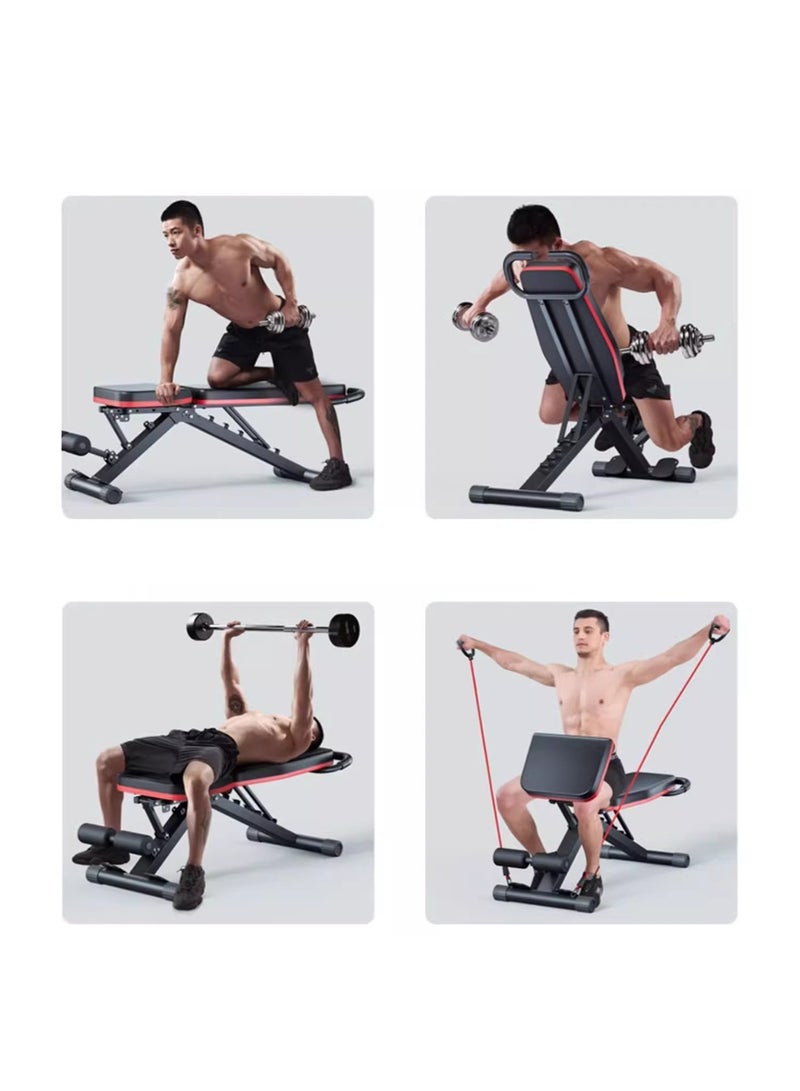 ETG 500KG Capacity Adjustable Workout Bench - 16-in-1 Folding Weight Bench with Resistance Bands for Home Gym - Image 5