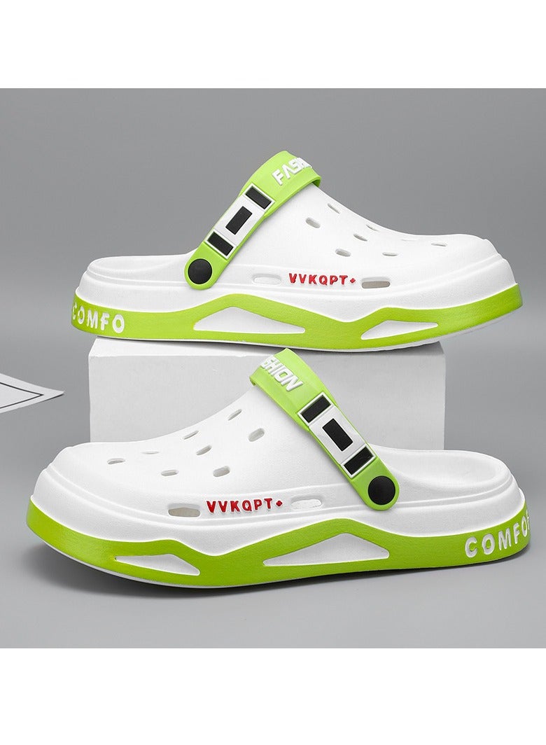 Men's Sandals for Fashion Sandal with Non-slip Soles Thick Sole Beach Breathable perforated shoes Slipper Breathable Slip-on Sandal Men's House Flat Slipper for Indoor & Outdoor  - Image 1