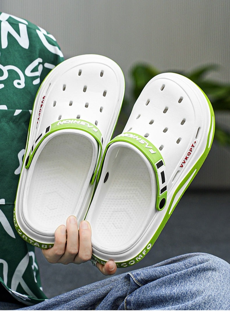Men's Sandals for Fashion Sandal with Non-slip Soles Thick Sole Beach Breathable perforated shoes Slipper Breathable Slip-on Sandal Men's House Flat Slipper for Indoor & Outdoor  - Image 3