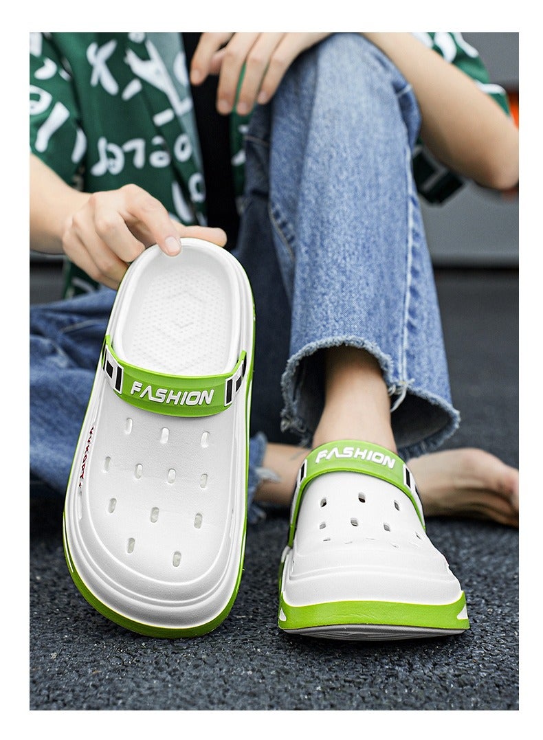 Men's Sandals for Fashion Sandal with Non-slip Soles Thick Sole Beach Breathable perforated shoes Slipper Breathable Slip-on Sandal Men's House Flat Slipper for Indoor & Outdoor  - Image 4