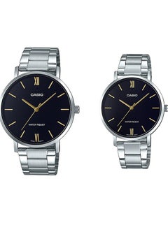 CASIO Casio Stainless Steel Band Couple Watch Set MTP/LTP-VT01D-1BUDF  - Image 1