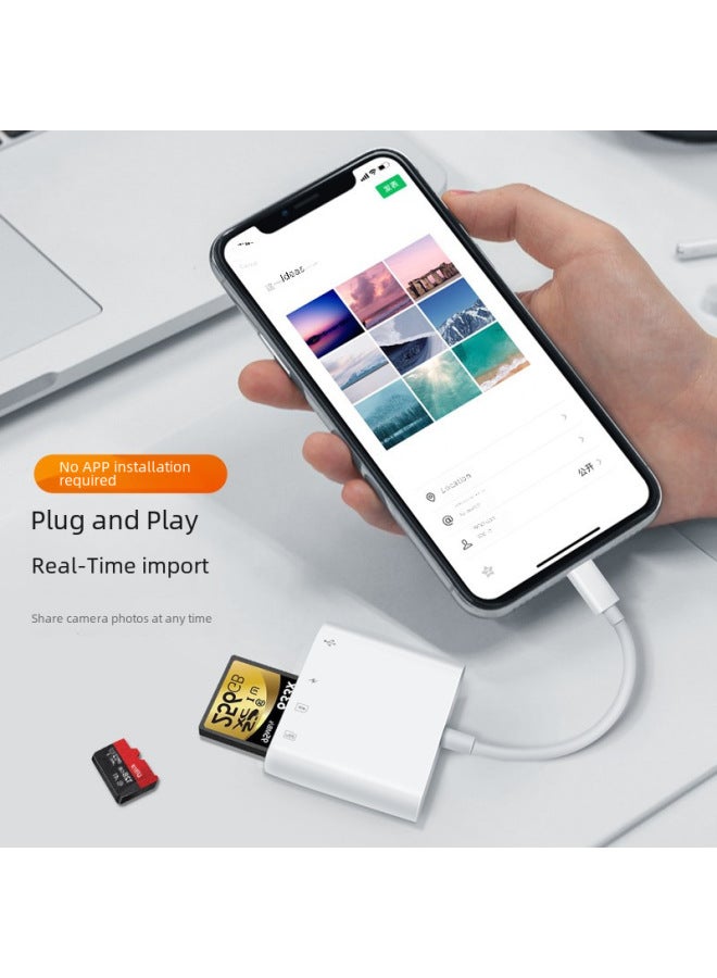 Mobile Phone Card Reader Type-c Mobile Phone Connection SDTF Card Adapter Read U Disk Adapter OTG Adapter-Color:Type-C4 In 1 【Read TF/SD USB Charging】】 - Image 3