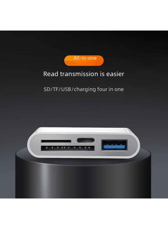 Mobile Phone Card Reader Type-c Mobile Phone Connection SDTF Card Adapter Read U Disk Adapter OTG Adapter-Color:Type-C4 In 1 【Read TF/SD USB Charging】】 - Image 4
