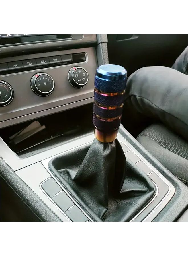 Black Non Slip Shift Knob For Manual And Automatic Cars 5 6 Speed Burnt Blue - Image 3