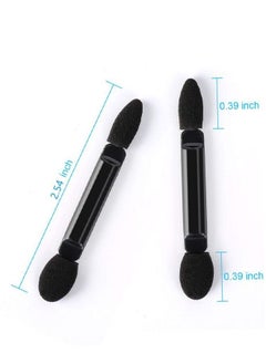 ATOMUS 10-Piece Eyeshadow Applicators Dual Sides Eye Sponge Applicators, Disposable Eyeshadow Makeup Brush for Girls Lady Women (Black)  - Image 3