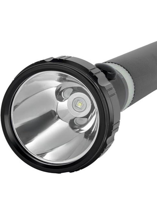 GEEPAS Rechargeable LED Flashlight - LED Torch – Long-Range Brightness and Durable Performance with 1800 Meters Range, Portable Design, 4 Hours Working, Perfect for Camping Bicycle Hiking and Emergency Black/White 285mm (GFL4642) - Image 4