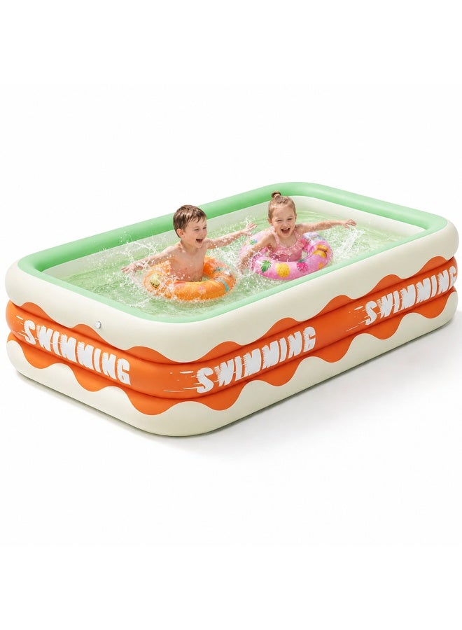 GGEROU Inflatable Swimming Pool,Family Sized Inflatable Pool, Easy Setup Inflatable Pool,Inflatable Castle Water Park,Summer Water Party (2.1Meters) - Image 1
