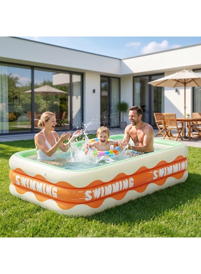 GGEROU Inflatable Swimming Pool,Family Sized Inflatable Pool, Easy Setup Inflatable Pool,Inflatable Castle Water Park,Summer Water Party (2.1Meters) - Image 3