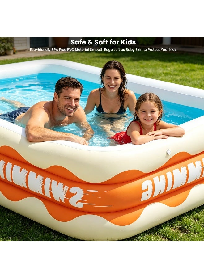 GGEROU Inflatable Swimming Pool,Family Sized Inflatable Pool, Easy Setup Inflatable Pool,Inflatable Castle Water Park,Summer Water Party (2.1Meters) - Image 2