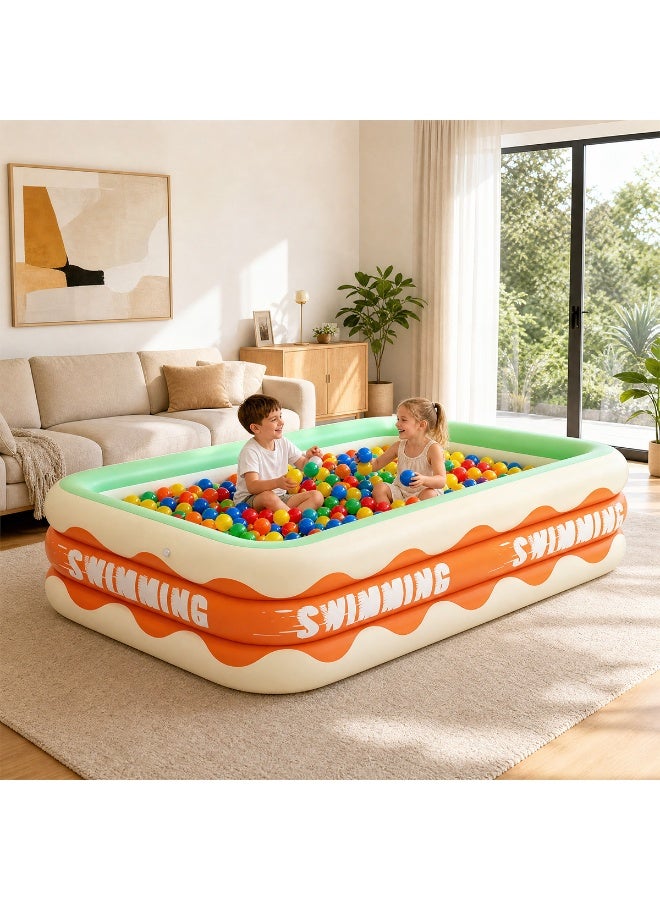 GGEROU Inflatable Swimming Pool,Family Sized Inflatable Pool, Easy Setup Inflatable Pool,Inflatable Castle Water Park,Summer Water Party (2.1Meters) - Image 5