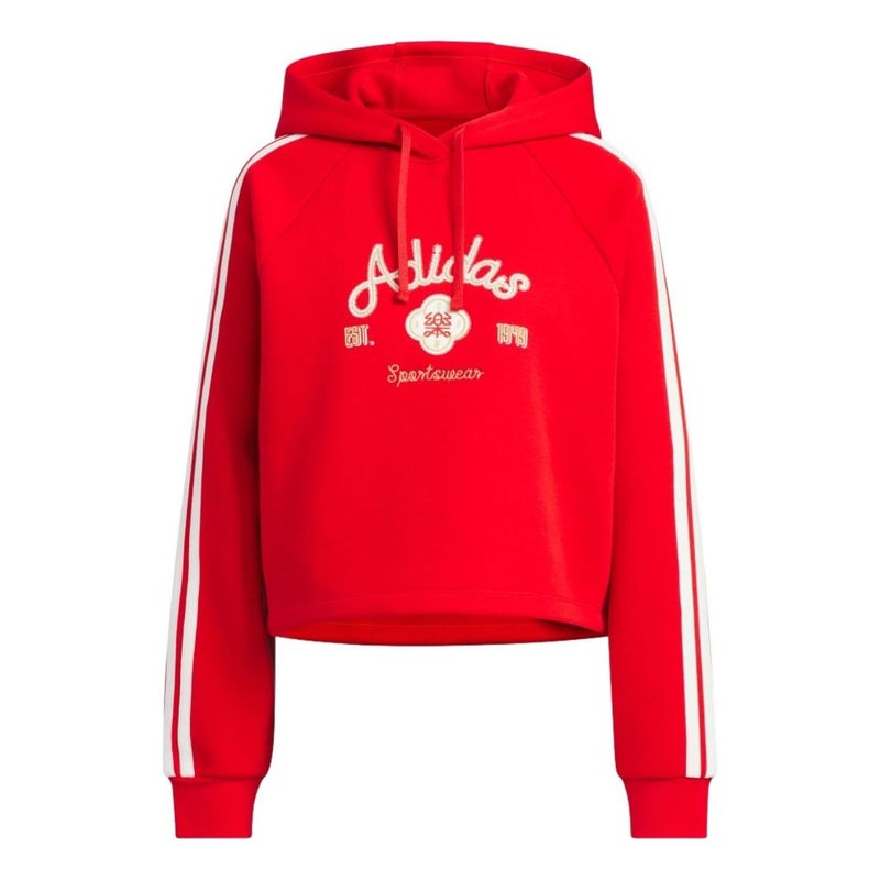 Adidas (WMNS) adidas Hooded Top Asia Sizing 'CNY Red' - Image 1