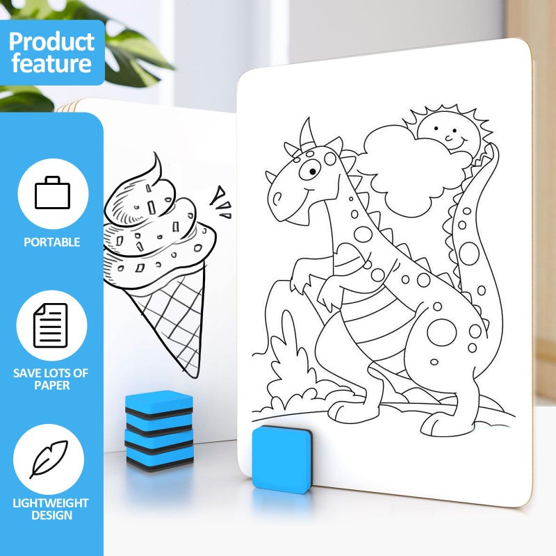 PANDRI Dry Erase LapBoards, PANDRI 26 Pack Double Sided 12.5 x 9 Inch Whiteboards with 26 Erasers, Dry Erase Boards for Office Students Classroom Teacher Supplies - Image 5