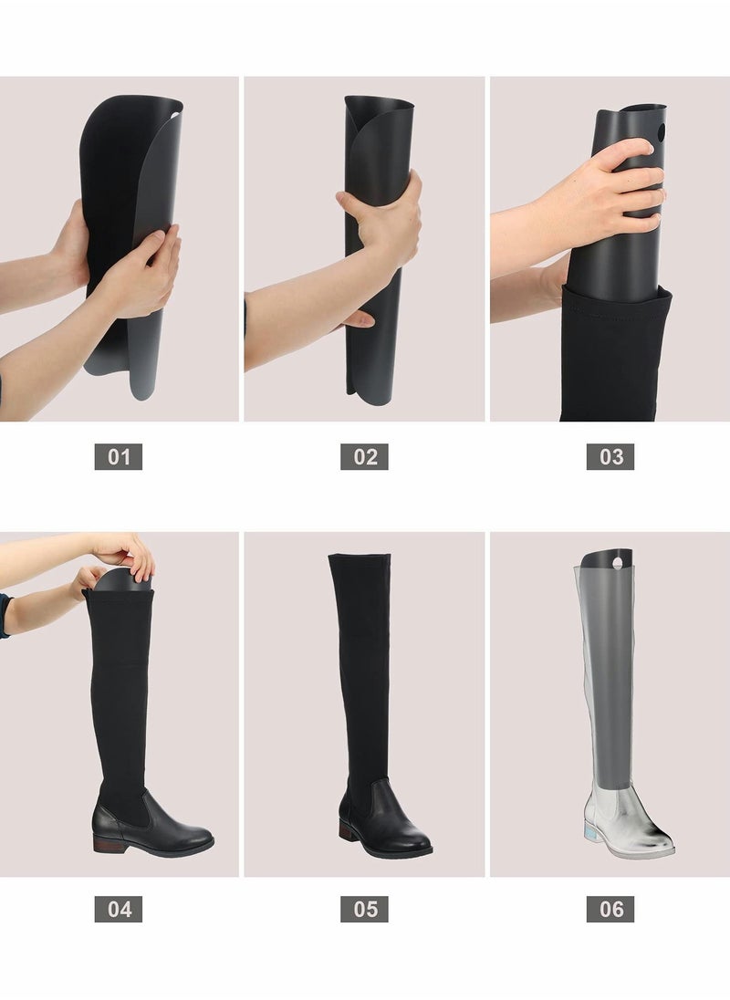 Generic - Tall Boot Shaper Support Sheet, Reusable PVC Shoe Shaper Boot Support, Boot Piece for Men's Women (8 Pcs) - Image 1