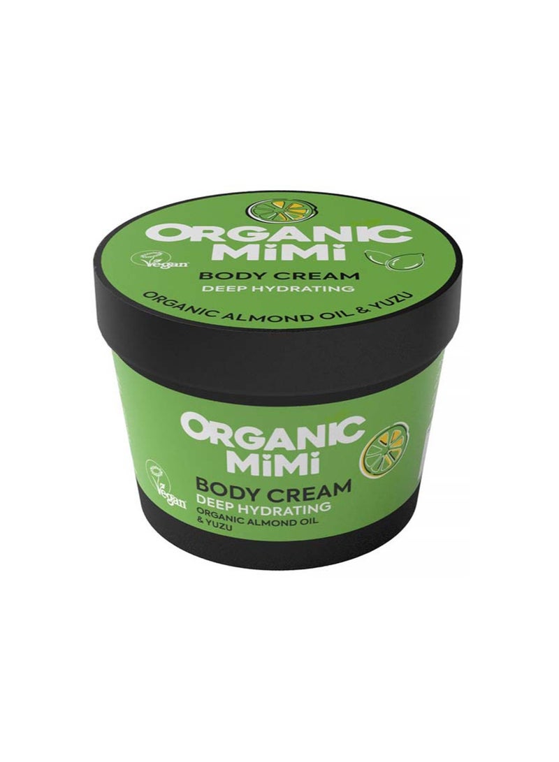 Organic Mimi Almond & Yuzu Deep Hydrating Body Cream 100ml - Image 1