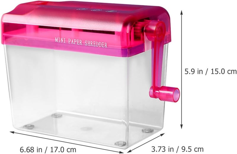 Manual Paper Shredder Small Handheld Wear-Resistant Shredder for Home Office Use with Red Compact Design - Image 2