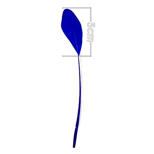 FEARAFTS White Goose Feathers for Crafts Hats Making Fascinators Decoration Pack of 50 (Royal Blue) - Image 4