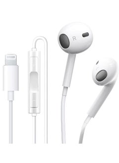 Apple Earbuds Headphones with Lightning Connector【Apple MFi Certified】 Wired in-Ear Stereo Noise Canceling Isolating Earphone for iPhone 13/12/11/SE/X/XR/XS/8/7 (Built-in Microphone&Volume Control)