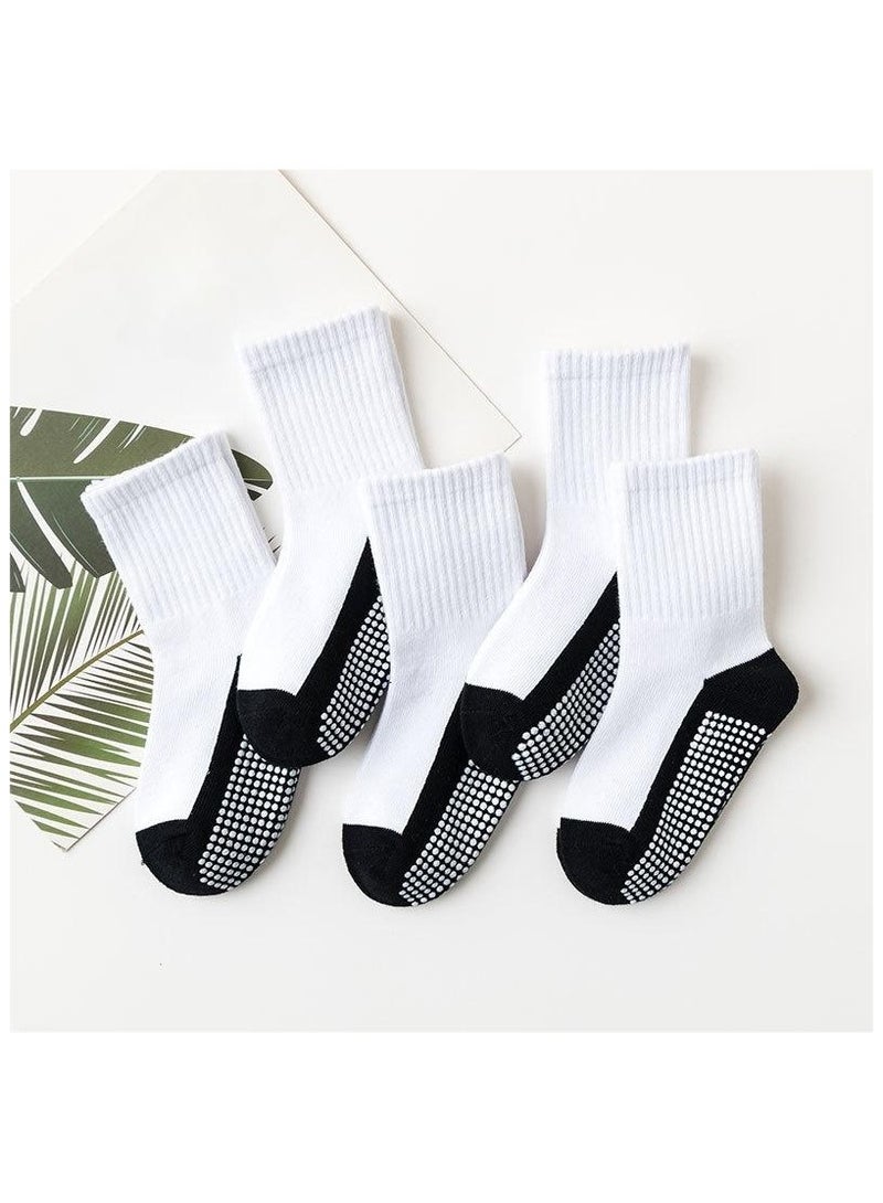 5 Pairs Per Set Mid Tube Socks With Simple And Anti Slip Design For Children  - Image 1