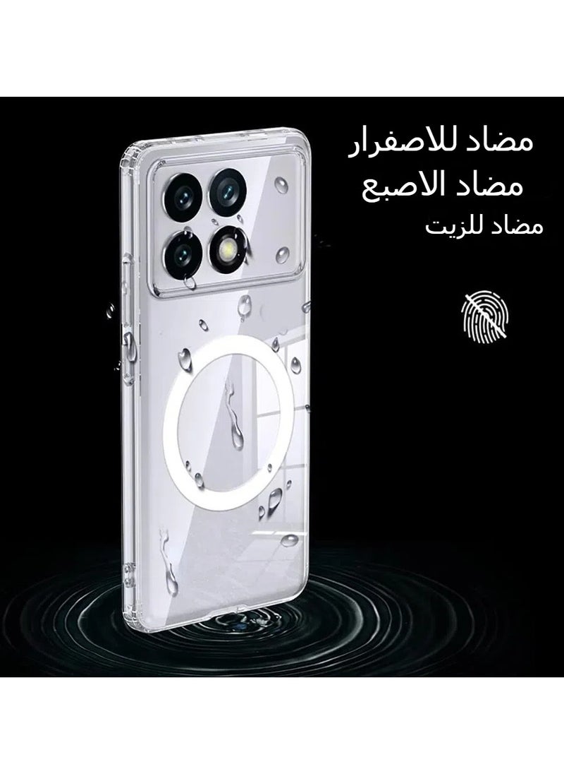 General - Magnetic Clear Case Compatible with Xiaomi Poco X6 Pro Phone Cases Soft Bumper Hard back Shell Camera Protector Funda For Poco X6 Pro - Image 1
