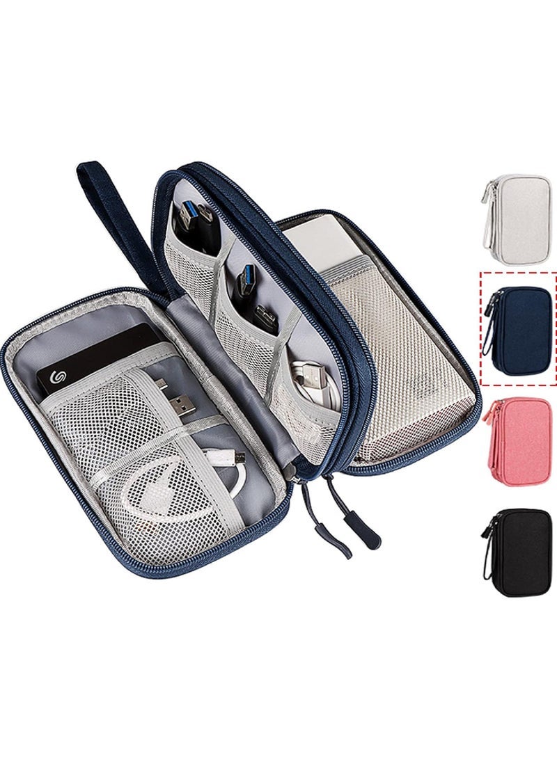 Captaintech Electronic Organizer Travel USB Cable Accessories Bag/Case Waterproof for Power Bank Charging Cords Chargers Mouse Earphones Flash Drive