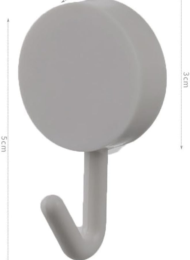 20 قطعة من الخطافات القوية اللاصقة غير المثقبة لتزيين الجدران دون أثر متعددة الألوان باللون الرمادي - Image 3