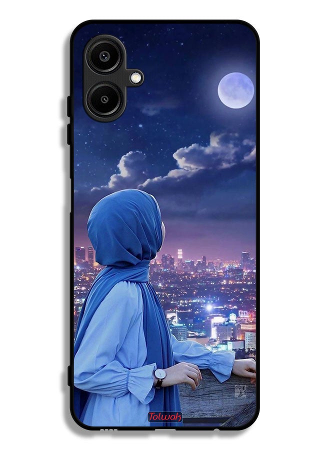 Tolwak Samsung Galaxy F06 5G Protective Case Cover Looking At Moon Hijab Girl - Image 1