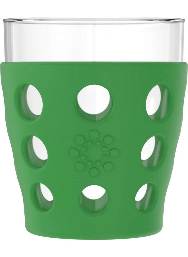 lifefactory 10Ounce Bpafree Indoor/Outdoor Protective Silicone Sleeve Beverage Glass 4 Count (Pack Of 1) Orange Grass Green Cobalt Huckleberry  - Image 3