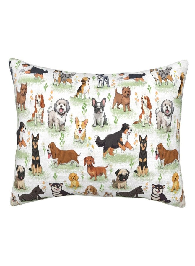 Majoug 20x30 Inch Cute Dog Standard Pillow Cases, Ultra Soft Microfiber Pillow Cover, Hidden Zipper, for Bedroom Couch Living Room Decor Gifts - Image 1