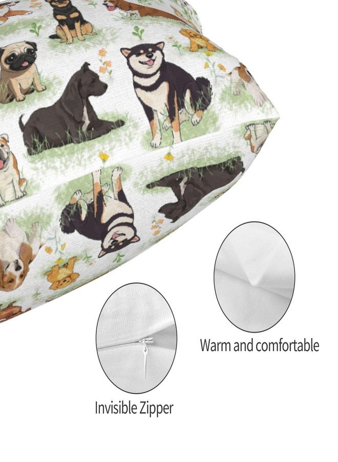Majoug 20x30 Inch Cute Dog Standard Pillow Cases, Ultra Soft Microfiber Pillow Cover, Hidden Zipper, for Bedroom Couch Living Room Decor Gifts - Image 3