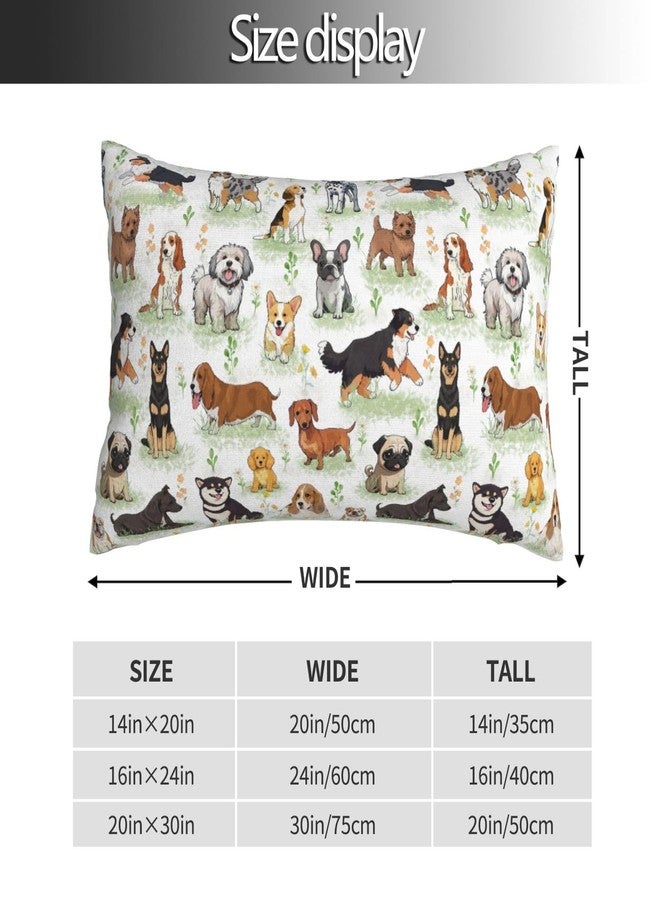 Majoug 20x30 Inch Cute Dog Standard Pillow Cases, Ultra Soft Microfiber Pillow Cover, Hidden Zipper, for Bedroom Couch Living Room Decor Gifts - Image 4