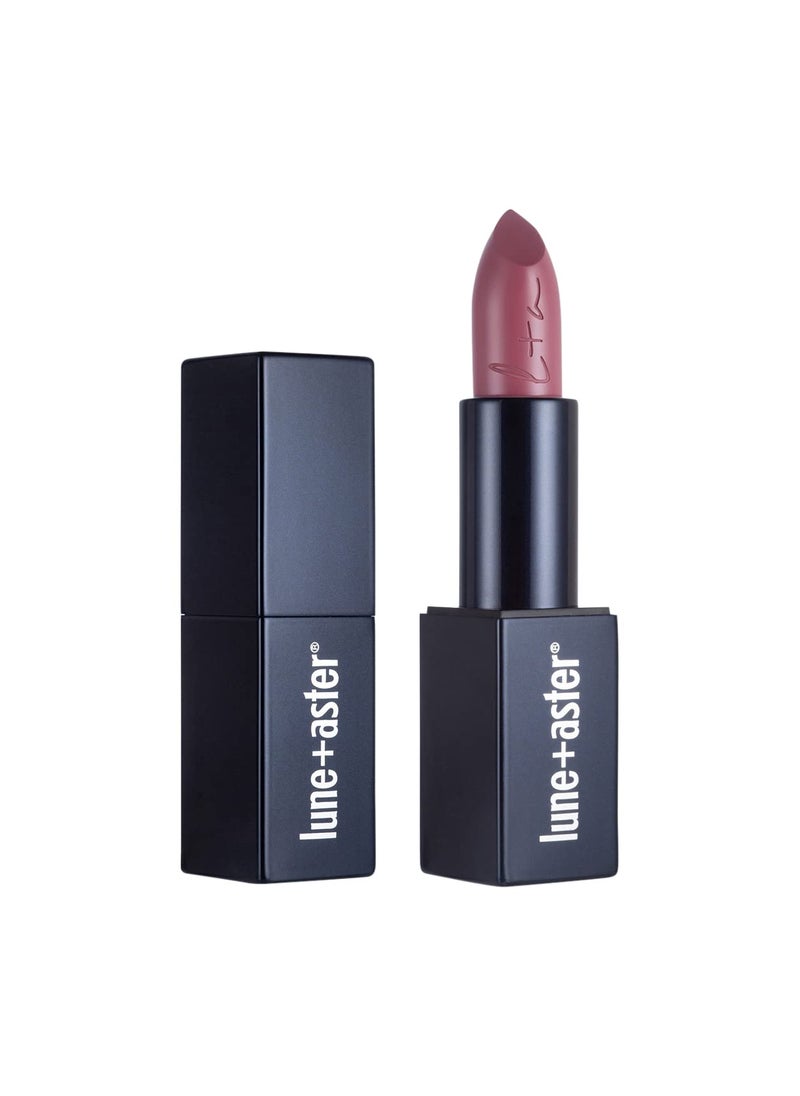 Lune+Aster Lune+Aster PowerLips Lipstick - Double Booked - Formulated with nourishing jojoba oil, vitamin E and sunflower seed oil, the creamy, lightweight texture glides on smoothly 