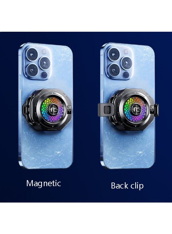 ريماكس مبرد هاتف اختياري قابل للتثبيت أو مغناطيسي، مروحة تبريد هاتف بشريحة تبريد أشباه الموصلات، مبرد عالمي فائق الهدوء للهواتف والأجهزة اللوحية. مثالي للبث المباشر، والتدوين المرئي في الهواء الطلق، والألعاب المحمولة، وما إلى ذلك. (أسود) - Image 5