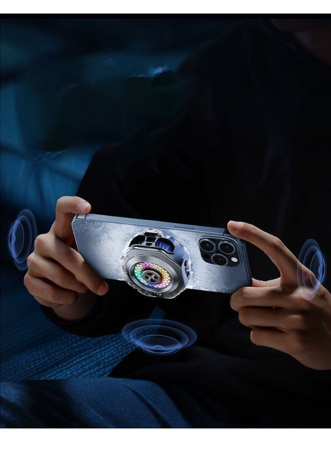 ريماكس مبرد هاتف اختياري قابل للتثبيت أو مغناطيسي، مروحة تبريد هاتف بشريحة تبريد أشباه الموصلات، مبرد عالمي فائق الهدوء للهواتف والأجهزة اللوحية. مثالي للبث المباشر، والتدوين المرئي في الهواء الطلق، والألعاب المحمولة، وما إلى ذلك. (أسود) - Image 3